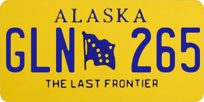AK license plate GLN265