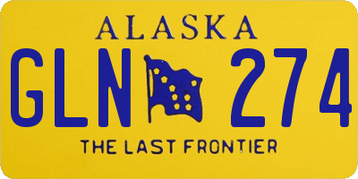 AK license plate GLN274