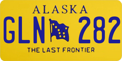 AK license plate GLN282