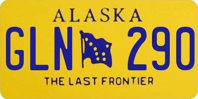 AK license plate GLN290