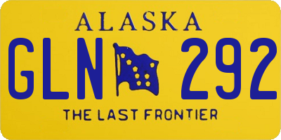 AK license plate GLN292