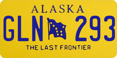 AK license plate GLN293