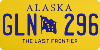 AK license plate GLN296
