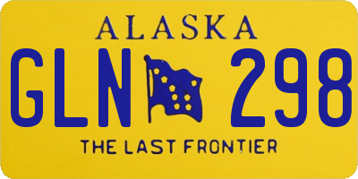AK license plate GLN298