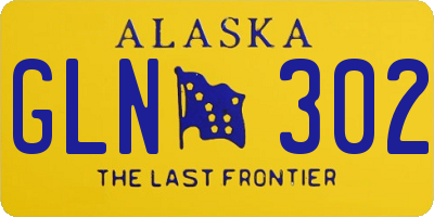 AK license plate GLN302