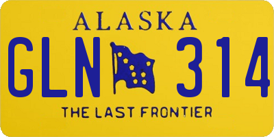 AK license plate GLN314