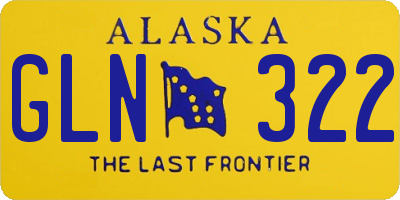AK license plate GLN322