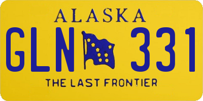 AK license plate GLN331