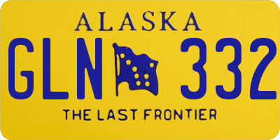 AK license plate GLN332