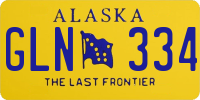 AK license plate GLN334