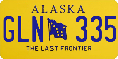 AK license plate GLN335