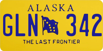 AK license plate GLN342