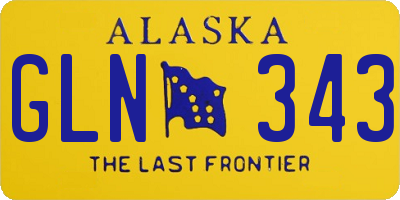 AK license plate GLN343