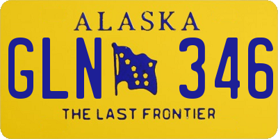AK license plate GLN346