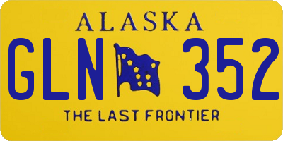AK license plate GLN352