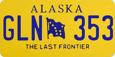 AK license plate GLN353