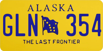 AK license plate GLN354