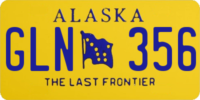 AK license plate GLN356
