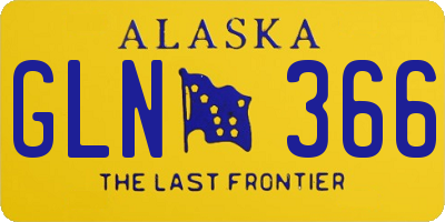 AK license plate GLN366