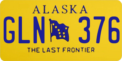 AK license plate GLN376
