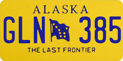 AK license plate GLN385
