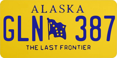 AK license plate GLN387