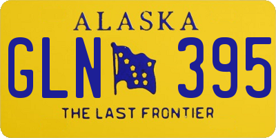 AK license plate GLN395