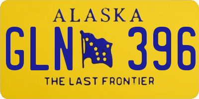 AK license plate GLN396