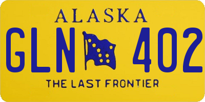 AK license plate GLN402