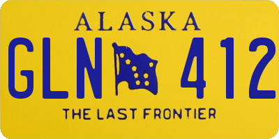 AK license plate GLN412