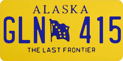 AK license plate GLN415