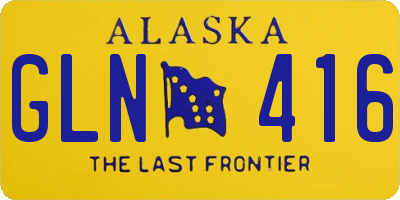AK license plate GLN416