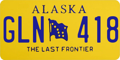 AK license plate GLN418