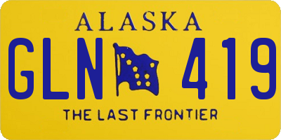 AK license plate GLN419