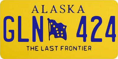 AK license plate GLN424