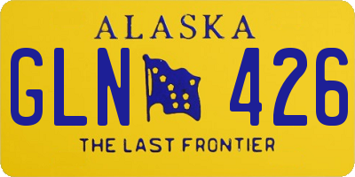 AK license plate GLN426