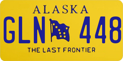 AK license plate GLN448