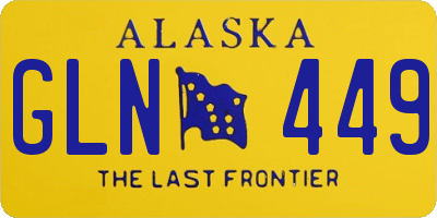 AK license plate GLN449