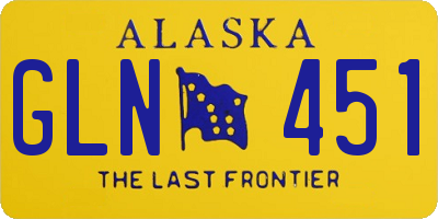 AK license plate GLN451