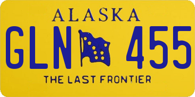 AK license plate GLN455