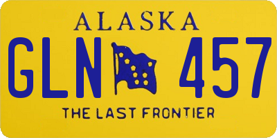 AK license plate GLN457