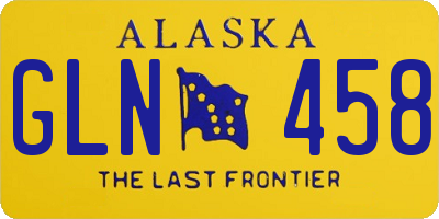 AK license plate GLN458