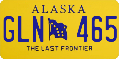 AK license plate GLN465