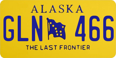 AK license plate GLN466