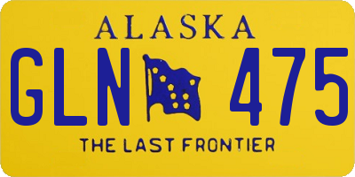 AK license plate GLN475