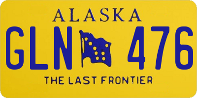 AK license plate GLN476