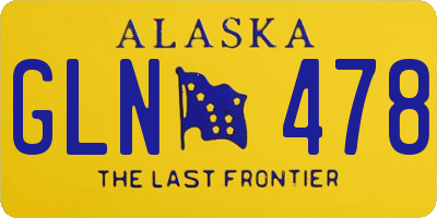 AK license plate GLN478