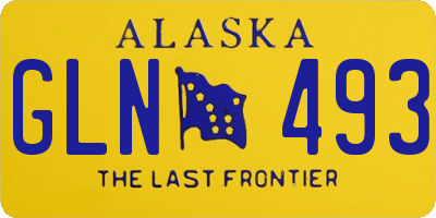 AK license plate GLN493
