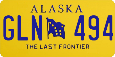 AK license plate GLN494