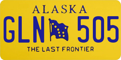AK license plate GLN505